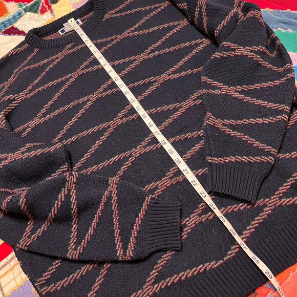 Sutter and Grante Zig Zag Striped Faded Black Sweater XL - Picture 5 of 7